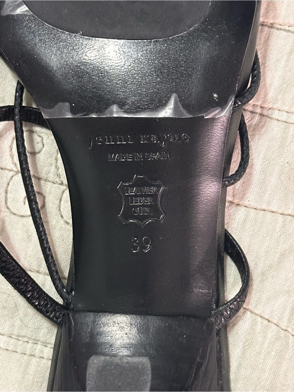 NWOB Jenni Kayne Eve Heeled Sandals Black Leather EU 39 $425 - Picture 8 of 8